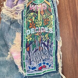 Who Decides War Men Pastel Denim Jeans Sz 40 Ornate detail